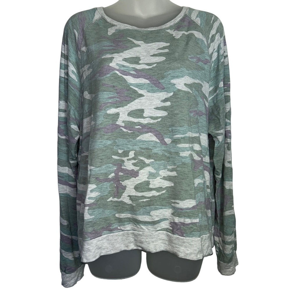 Thread and Supply camo pullover crew neck sweatshirt